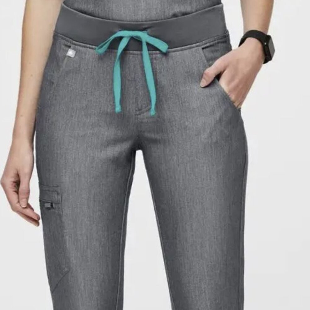 FIGS Zamora Jogger Scrub Pants Womens Small Grey Technical Collection